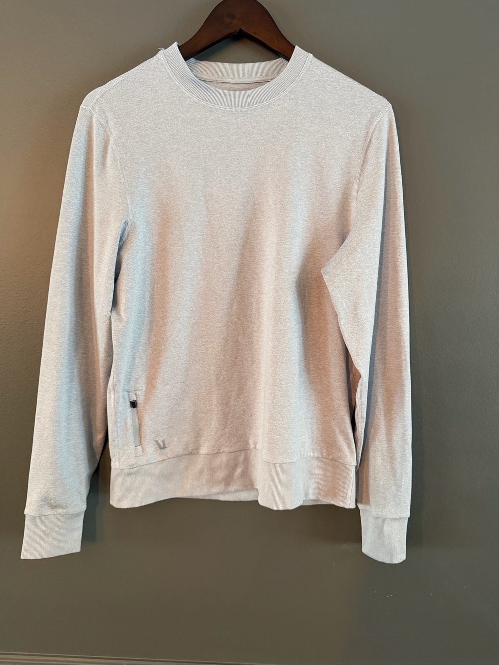 Vuori Light Gray Crewneck Pullover